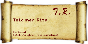 Teichner Rita névjegykártya